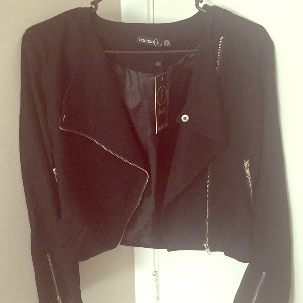 Suede biker jacket